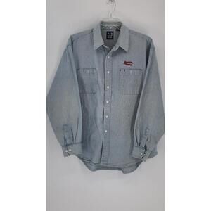 GAP Denim Button-Down Shirt XLarge Cotton Classic Fit Workwear